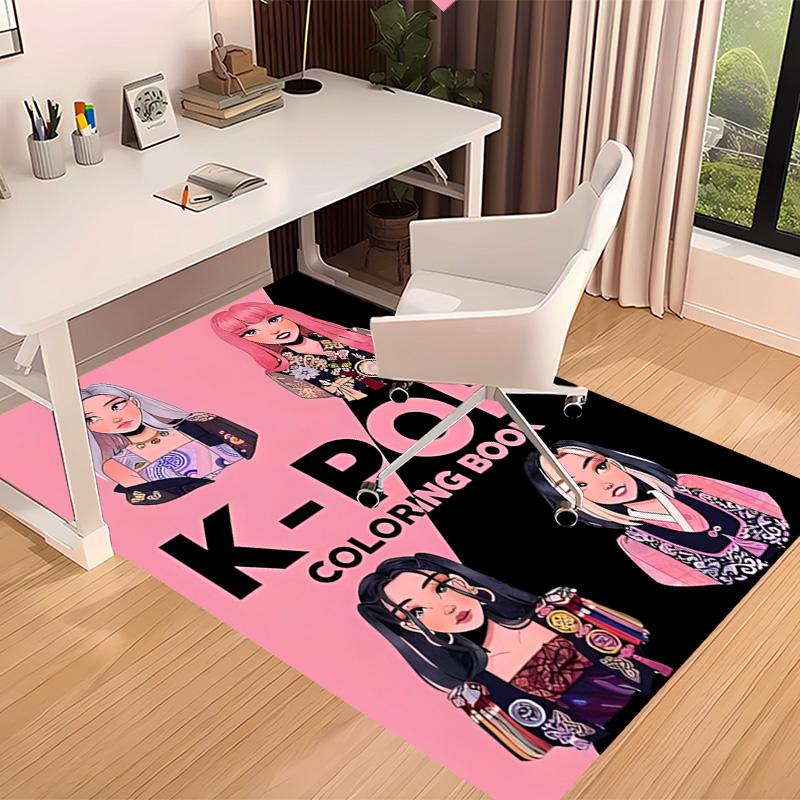 Kpop1 Printed Absorbent Washable Carpet, Non-Slip Bathroom Mats, Kitchen Rugs, Yoga Mat,Living Room Entrance, Camping Picnic Rugs