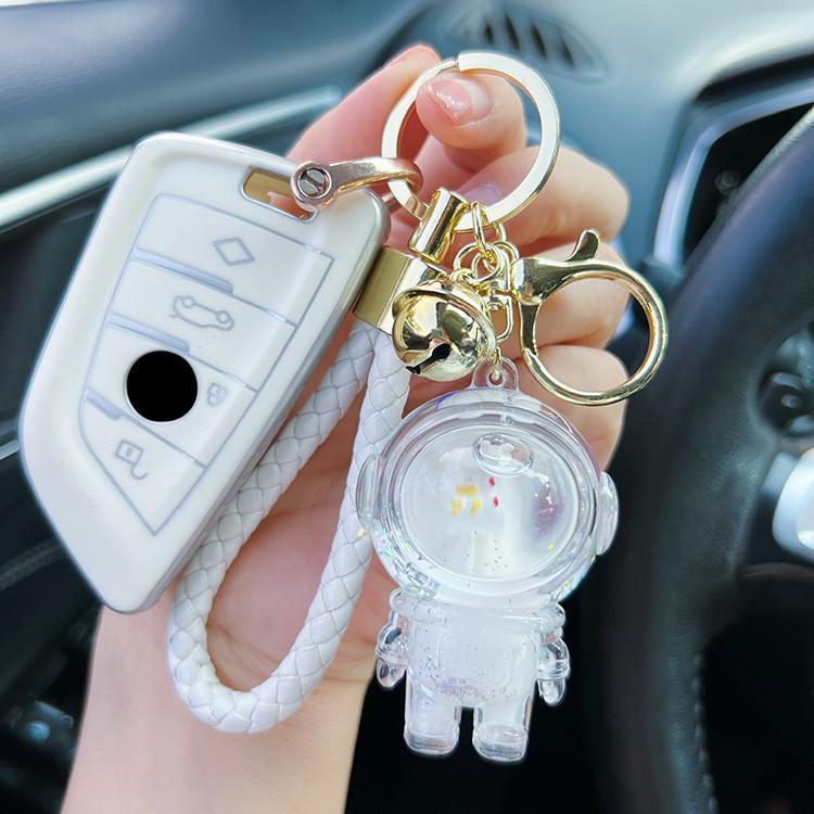 Astronaut Sand Liquid Keychain Unique Space Themed Key Ring For Keys Bags And