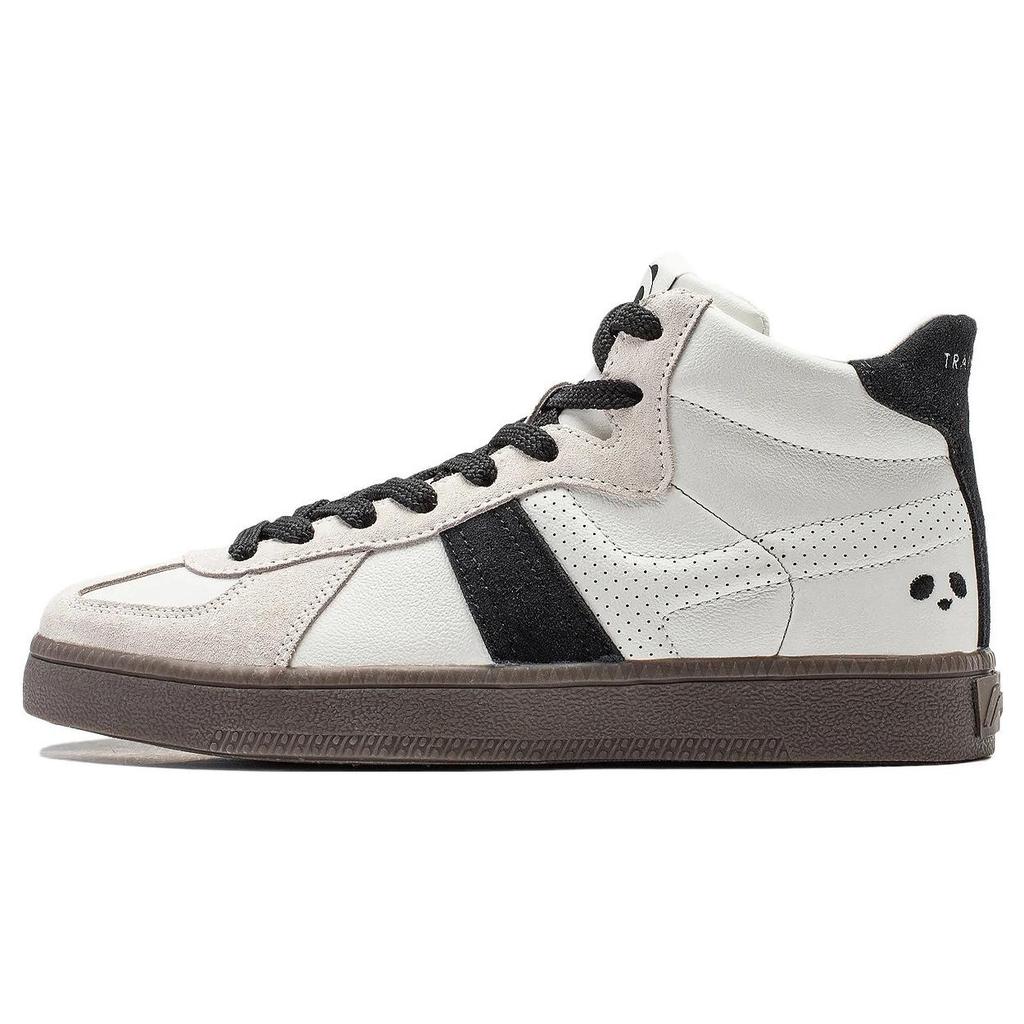 Li Ning Yunchuan HI Slip Resistant, Abrasion Resistant, Breathable High top Casual Shoes Women's Black White AGCT302-3