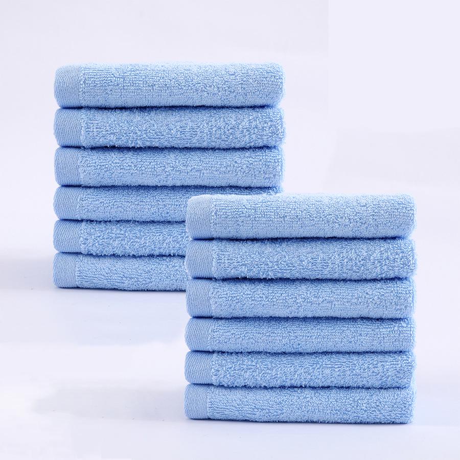 Solid Color Pure Cotton Absorbent Hanging Face Towel: Quick-drying, Thin Square Design for Household Use