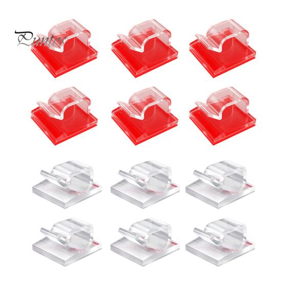 10/50 stk klar kabelhåndteringsklips selvklebende multifunksjonell wirefesteklips klebrig ledningsholder Utendørs Christmas Fairy Light Organizer Clip