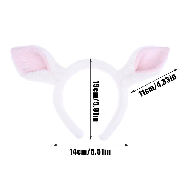 Kawaii Plush Horse Ear Headband Cute Simulation Animal Ears Hair Roop Cosplay Party Headwear Year Hair Accessories