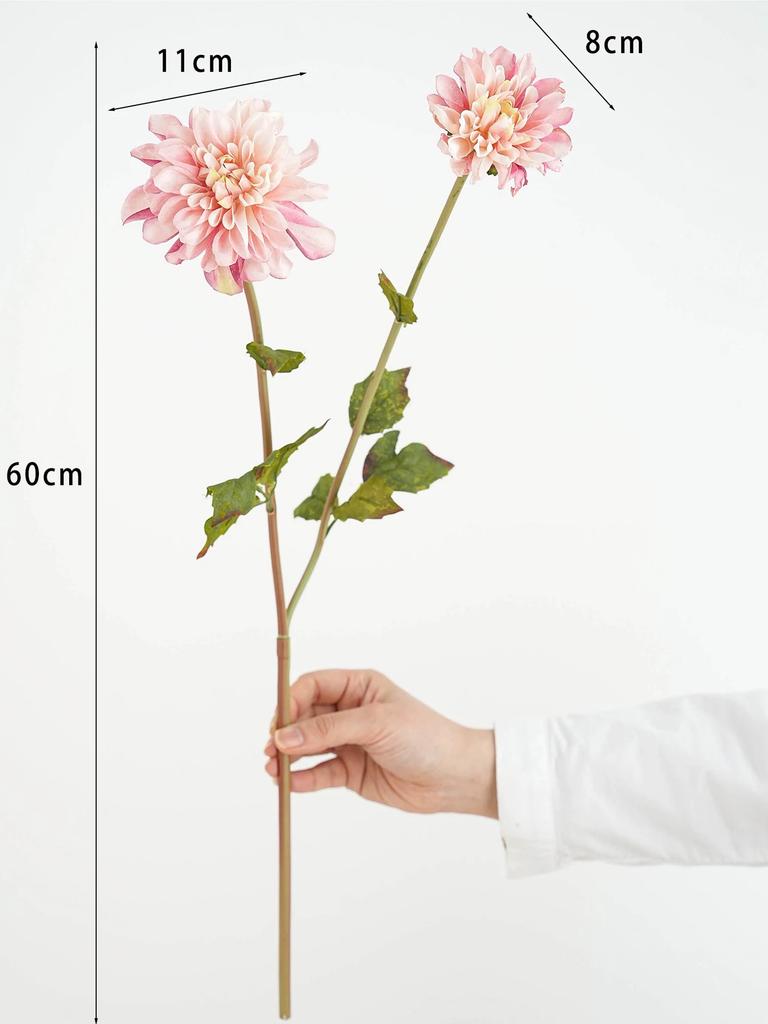 Jesienne Sztuczne Kwiaty Dalii Dekoracja Vintage Przypalane Krawędzie Jedwabne Kwiaty do Domu Dekoracja na Ślub Jesienna Tematyka Centralne Elementy