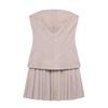 TAOP&ZA Women's Spring/Summer Sleeveless Strapless Pleated Dress