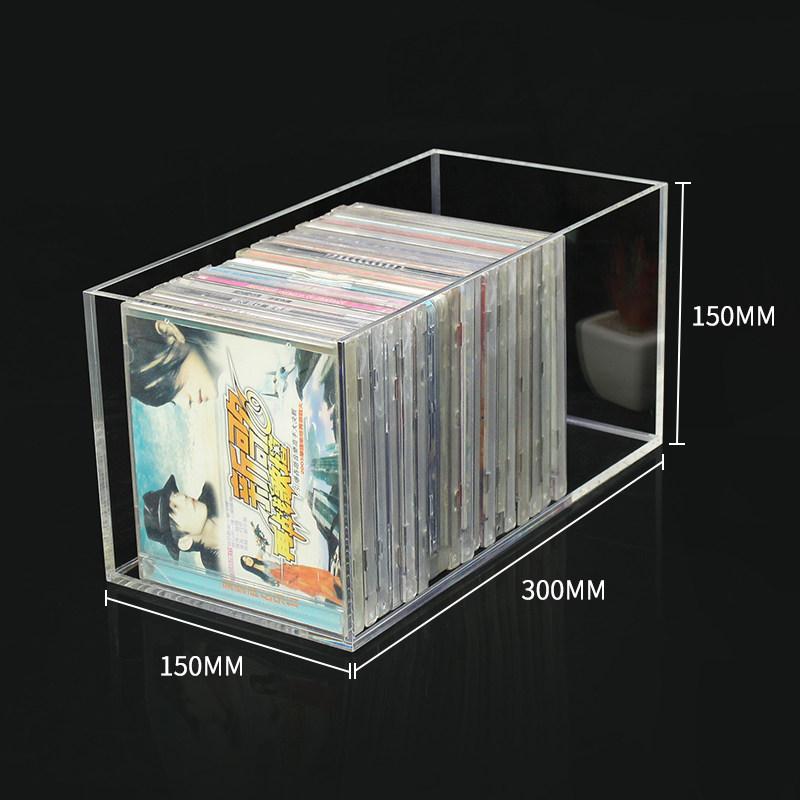 Acrylic Vinyl Record Storage Rack, Transparent Album Disc Organizer, Clear Shelf for LP Collection,Home Music Display Case Stand