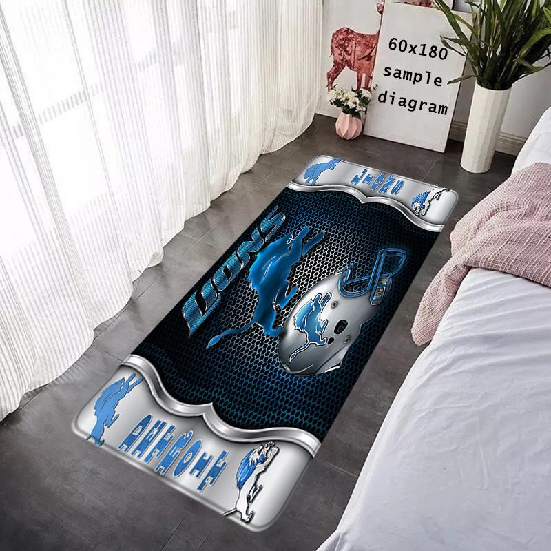 Entrance Doormat Balcony Rugs Living Room Carpet Foot Mats Bath Rug Detroit Lions Floor Mat Ideal Gifts Non-slip House Decors