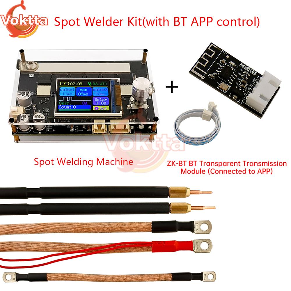 DC 3,6-15V 3000A Intelligenter Bluetooth-Punktschweißgerät-Bausatz 6-MOS-Transistoren 18650-Batterie Nickelblech Doppelpuls-Punktschweißmaschine