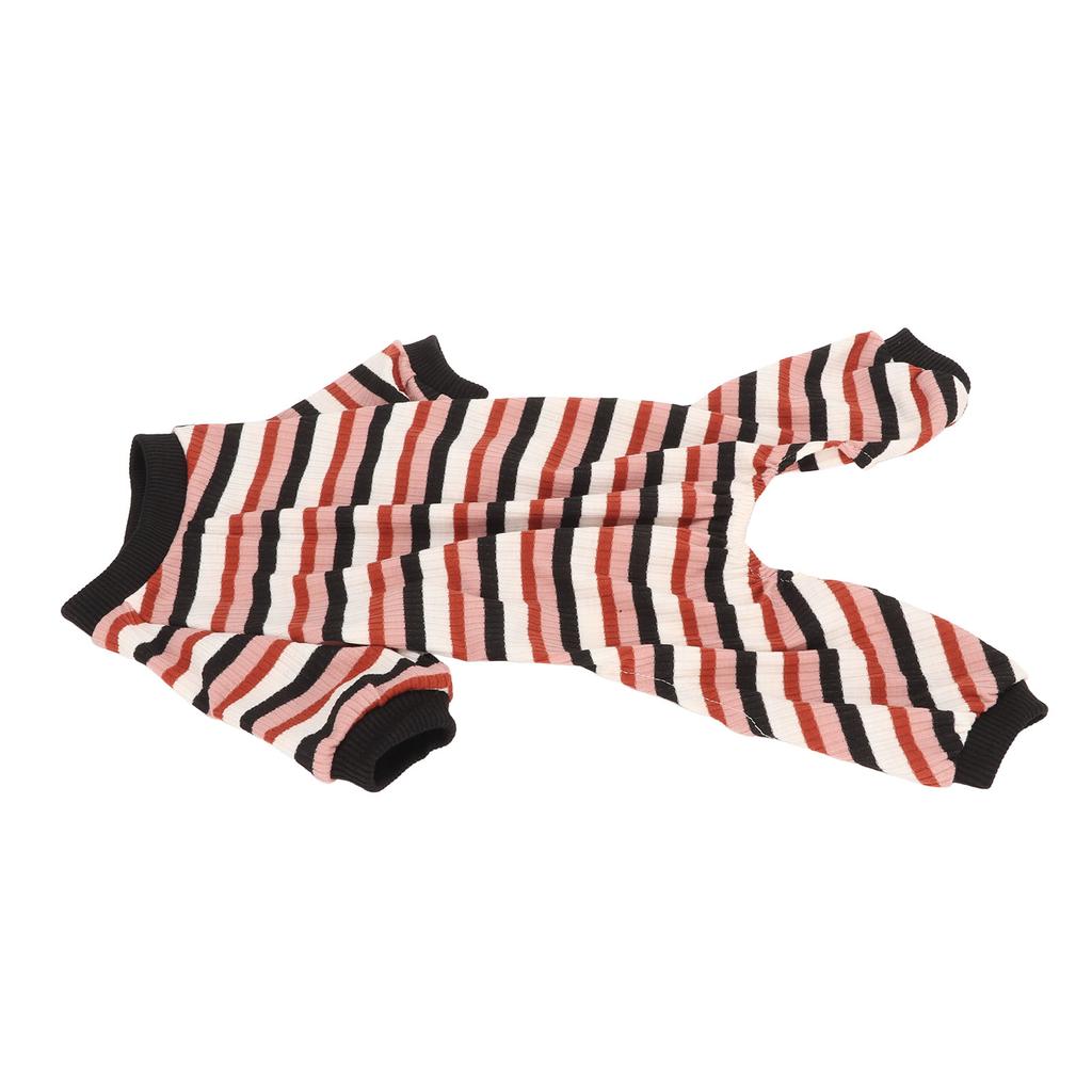 Striped Dog Pajamas Classic Lightweight Warm Comfortable Stretchy Dog Clothes Jumpsuit for Spring S