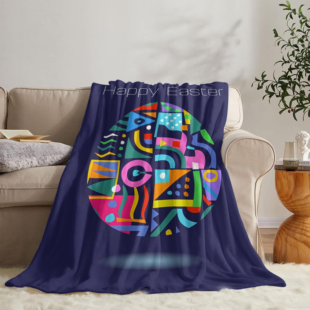 

GUOYU Blanket Happy Easter Throw Soft Flannel Throw Summer Blanket Lightweight Cozy Nap Blanket for Sofa Bed Travel 75x100cm (30x40inch)
