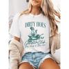 European Size Women'S Funny Gardening Slogan T-Shirt - Dirty Hoes Garden Club & Dirty Hands Clean Tool Print
