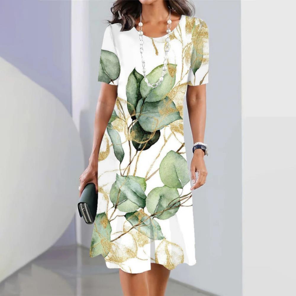 

Новое платье модное женское летнее белое 3D-принт с круглым вырезом и коротким рукавом сарафаны повседневные платья свободные макси-платья 6XL