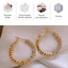 1 Pair Huggie Hoop Earrings for Women, Lightweight Cubic Zirconia Earrings, Simple Minimalist Geometric Jewelry