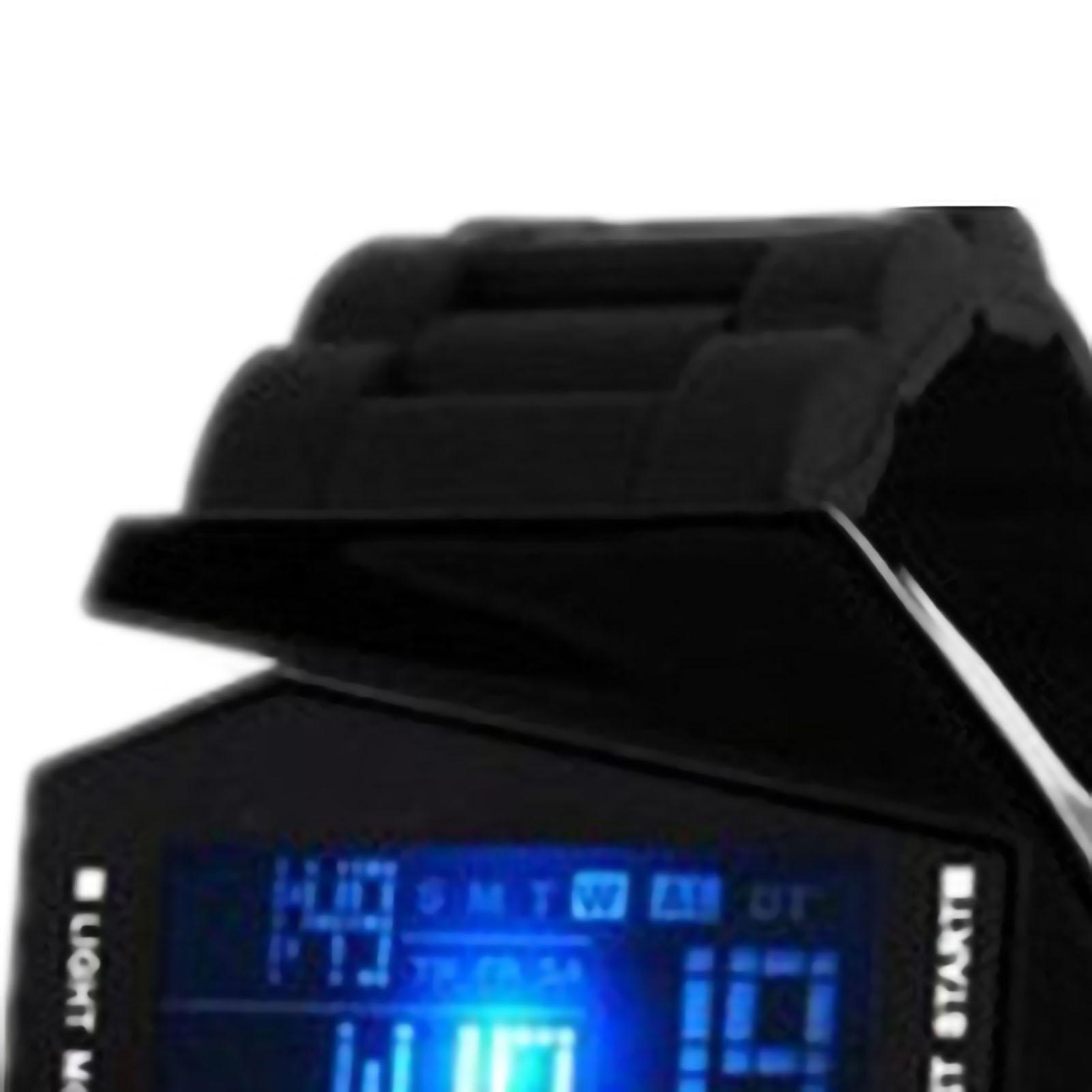 

Цифровые часы-самолет Многофункциональные Унисекс Цветные светодиодные часы-самолет для женщин и мужчин Черные чёрный