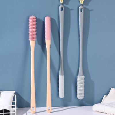 Silicone Toe Brush  Nail Brush Foot Brush For Shower With Long Handle Silicone Bristles Between Toe Cleaning Brush Foot Scrubber