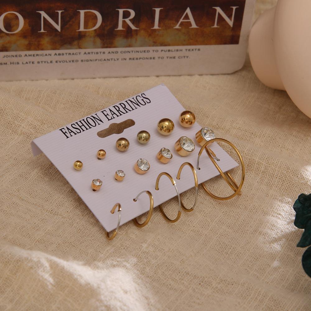 Classic Earrings 12 Pairs / Set Personalized Fashion Earring Set Suitable for Feminine Jewelry Earrings Jewelry