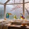 Glass Bird Garden Decor Painted Finish For Gift Giving And Home Decor