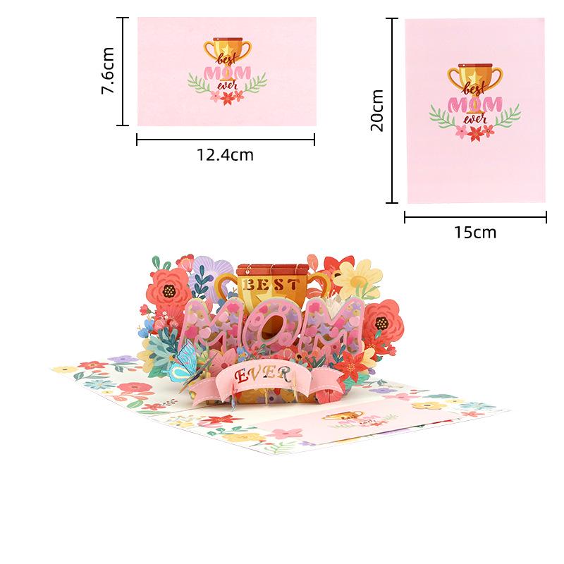 3D Paper Carving Mother s Day Thank You Card for Best Mom