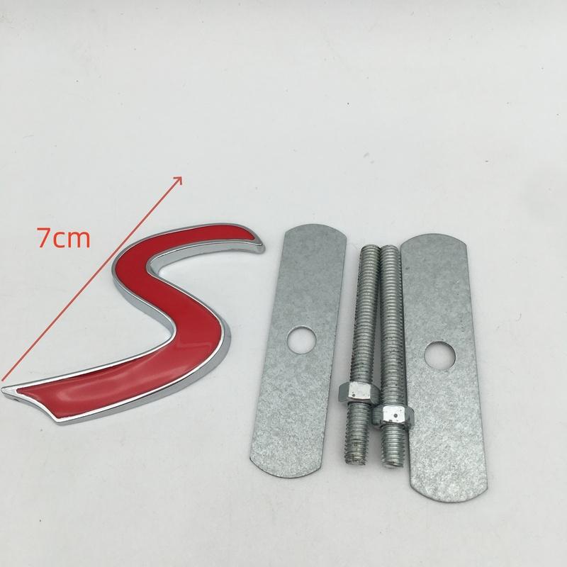 1pcs 3D metal for Cooper S car front grille emblem side fender rear trunk sticker grill badge decal styling accessories