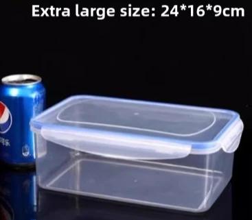 Storage Box Sealed Rectangular Refrigerator Lid Plastic Crispy Microwave Heated Lunch Box with Lid