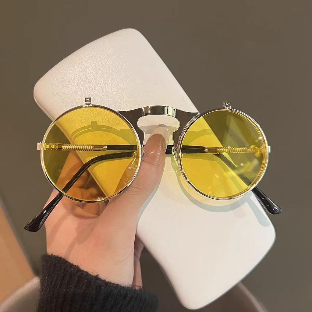 Punk Sonnenbrille Flip Over Freizeit Sonnenbrille Outdoor Sonnenschutz Dekorative Brille