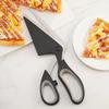 Black 2 In 1 Pizza Scissors Detachable Kitchen Scissors Barbecue Scissors Stainless Steel Blade Ergonomic Grip Pizza Cutter