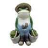 Froskestatue Levende Utseende Værbestandig Utsøkt utførelse Frog Yard Kunstharpiksskulptur for plenpynt