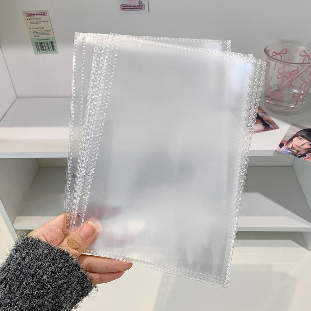 A5 Laser Star Zipper Binder Photo Card Collection Book Transparent Album A5 Card Album 3-inch Love Small Card Storage Album