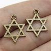 Hexagram Star of David Amulet Charm Antique Bronze Zinc Alloy Jewelry Making Supplies Craft Supplies Jewelry Charms