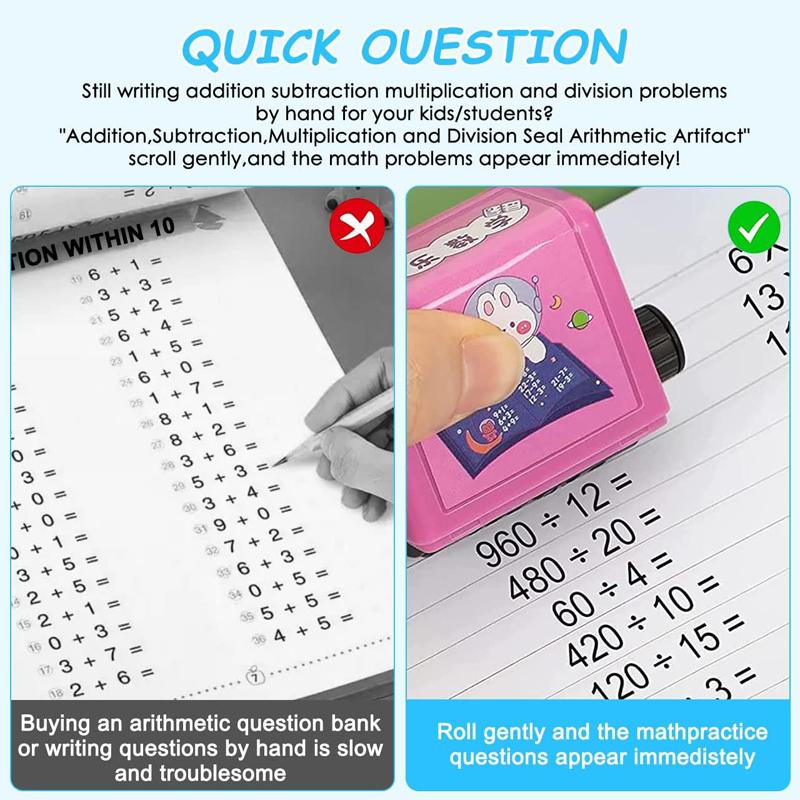 Roller Digital Teaching Stamp Multiply Divide Addition Subtraction Maths Reusable Calculation Educational Exercises Within 100
