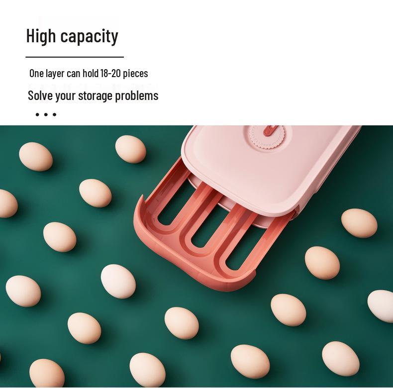 Stackable Pull-Out Egg Storage Tray for Kitchen
