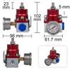 Racing JDM Car Universal Adjustable Fuel Pressure Regulator With Gauge For Cherokee Ford F250 6.0L Diesel Twin Beam Fpr-005