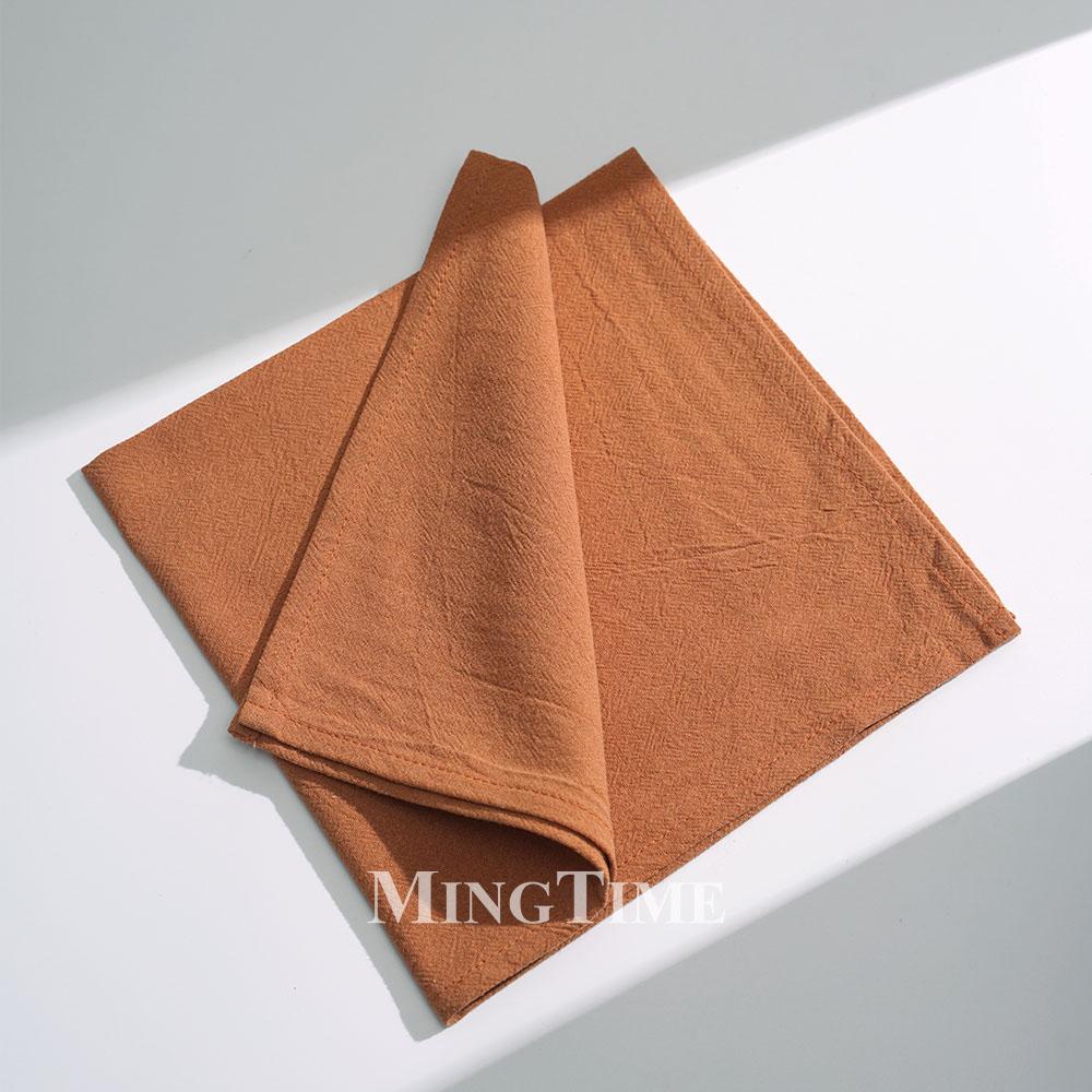 6pcs Cloth Napkins 40cm X 40cm Plain Washed Cotton Vintage Reusable Table Napkin for Gatherings Wedding Baby Shower Dinner Party