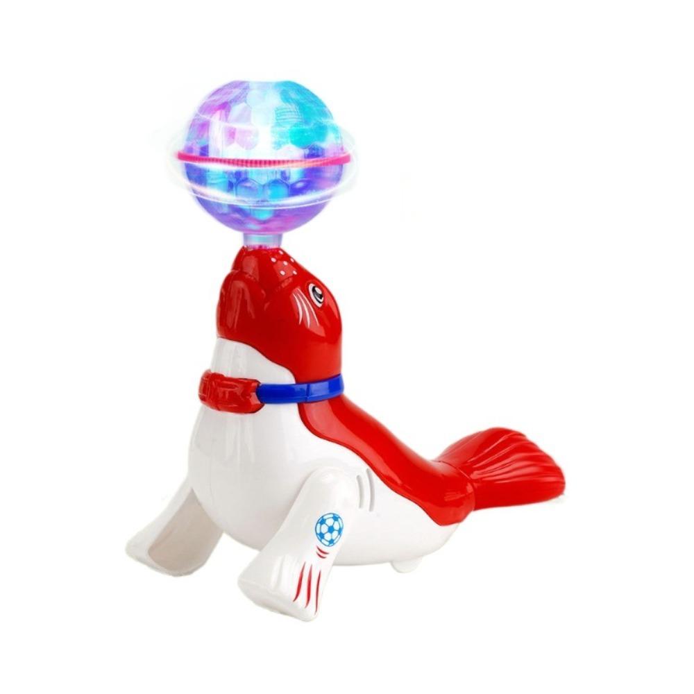 Ball Spinning Stunt Top Ball Light Cute Design Electronic Pet Toy Rotating Toy  Interactive Pet Toy красный