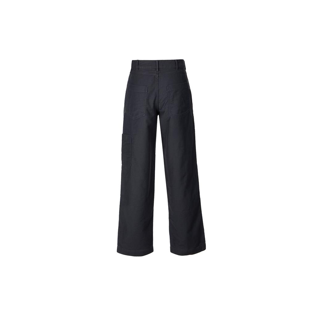 Nike Calça Casual Simples Moda Cor Sólida Joelho Duplo Zíper Life Masculina Preto Carvão FZ0131-060