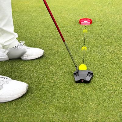 Accesorio de ayuda para el entrenamiento de putt de golf, entrenador de práctica portátil para interiores