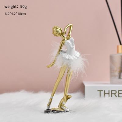 Ballerina Statue Resin Collection Statuette Ballet Dancer Sculpture Ballet Girl Figurine For Entrance Bookshelf Home Decor