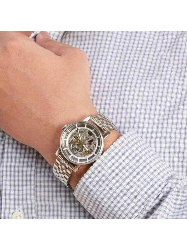 Fossil Women's Mechanical Stainless Steel Three-Hand Watch Stainless Steel Case/Glass ME3067