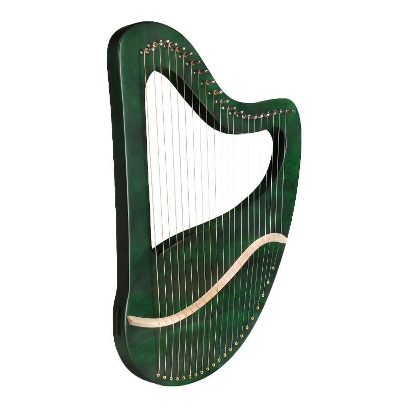 Arpa Lira a 21 Corde in Mogano: Strumento Portatile in Legno per Principianti, Arpa Chitarra Artigianale in Abete