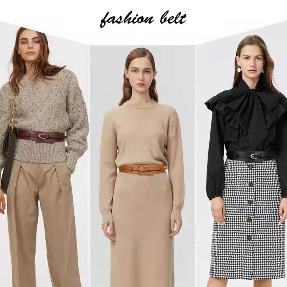 Rivet Waist Corset Belt PU Leather PU Leather Waistband Unique Wide Cummerbund  Girl