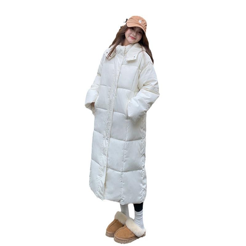 Cotton Clothes for Women 2025 New Style Long Korean Loose Cotton-padded Jacket Over Knee Bread Coat for Women