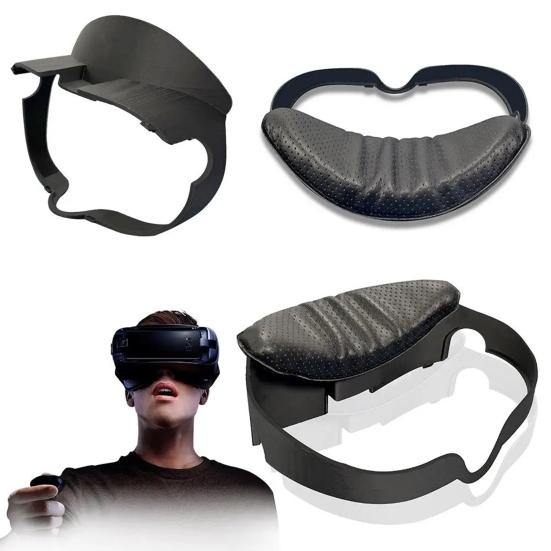 VR Headset Gesichtspolster für Meta Quest 3 Kunstleder Atmungsaktiv Virtual Reality Brille Gesichtspolsterbezug Ersatzteile Zubehör