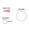 90pcs Keyring DIY Decoration Acrylic Key Disc Hand Craft Jump Leather Tassel Set Tassel Color Random