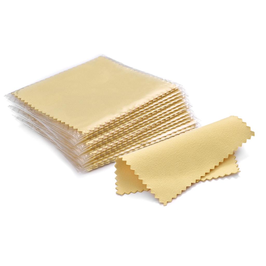 50pcs 8x8cm Silverware Polishing Cloth Jewelry Cleaner Cloth Wipes For Silver Gold Platinum Cleaning Keep Coin Ring Clean Shiny