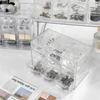 Transparent Jewelry Storage Box Organizer Table Drawer-Type Stackable Organizing Box 9 Grid Acrylic Display Jewelry Storage Rack
