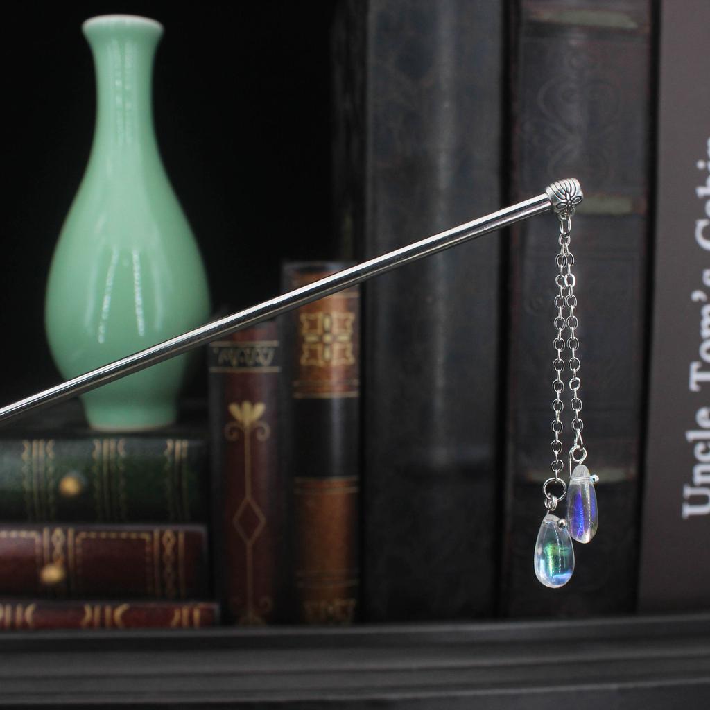 Fashion Metal Chinese Hair Stick For Women Silver Gold Color Butterfly Crystal Hairpin Female Hair Jewelry Accessories Gift