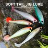 Silicone Paddle Tail Swimbait Fishing Lure, Colorful Bass Fishing Jig Heads, Trout Bait for Freshwater & Saltwater