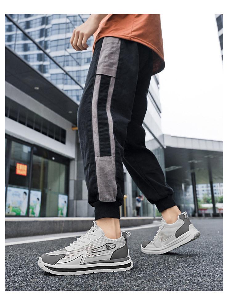 2025 Men's Breathable Mesh Sneakers: Trendy, Versatile, Thick-Soled Casual Dad Shoes
