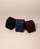 MANNERGRAM Est. Brown Dot Point Knit Tie