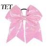 Dance Team Hair Ties Sequins Bows, Elastic Tie, Large Cheerleading Performance Band Ponytail Holder, Glitter Scrunchies for Women Girls Teens