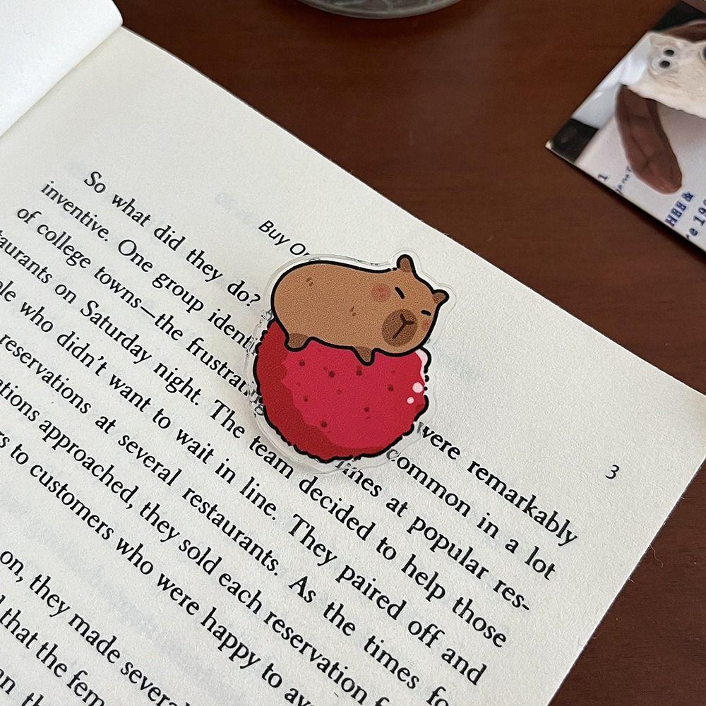 

Cute Acrylic Capybara Pin Kapibara Animal Capibara Badge Jewelry Fruits Capybara Brooch Unisex Litchi